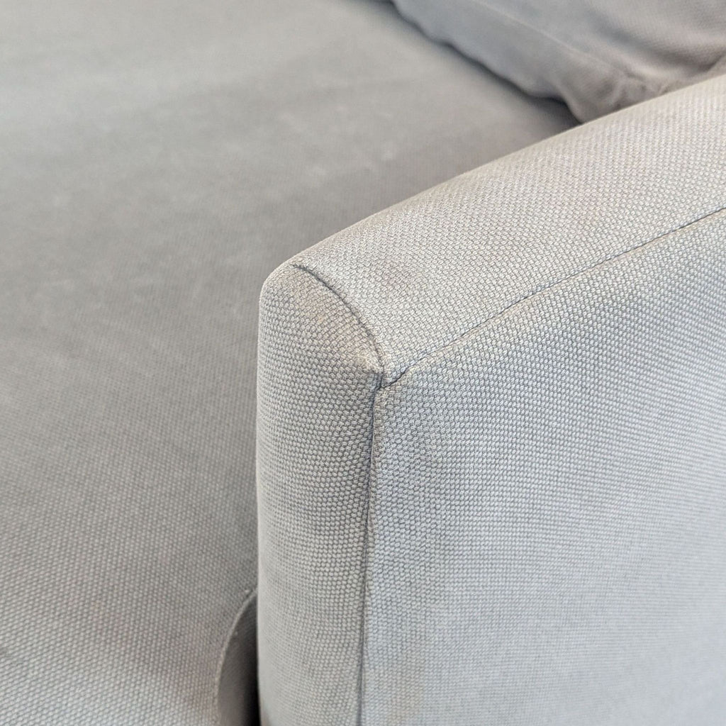 West Elm Haven Gray Sectional Sofa with Chaise - Comfortable and Modern