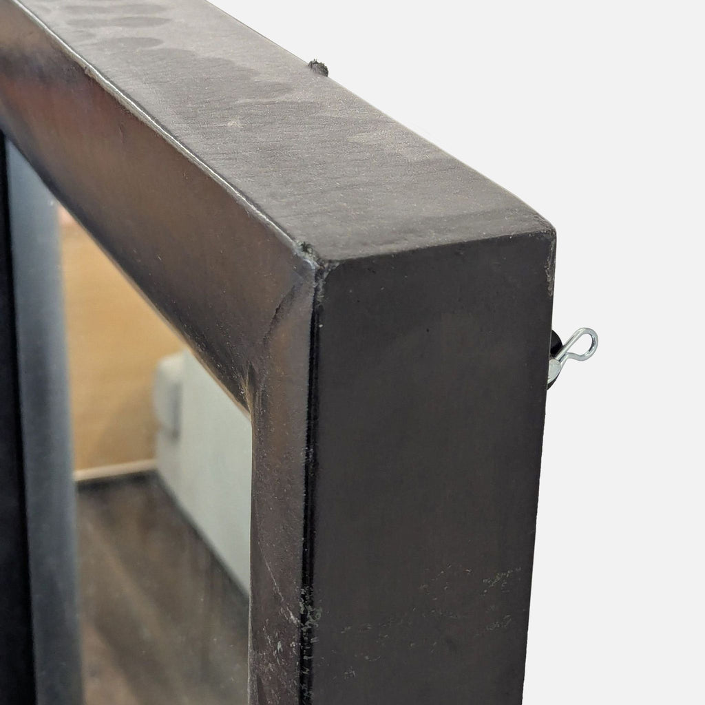 Crate & Barrel Leather Wrapped Floor Mirror