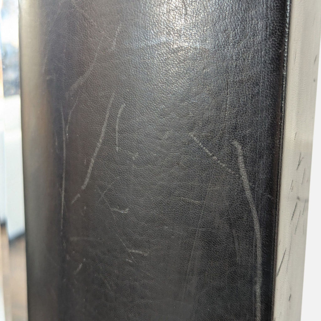 Crate & Barrel Leather Wrapped Floor Mirror