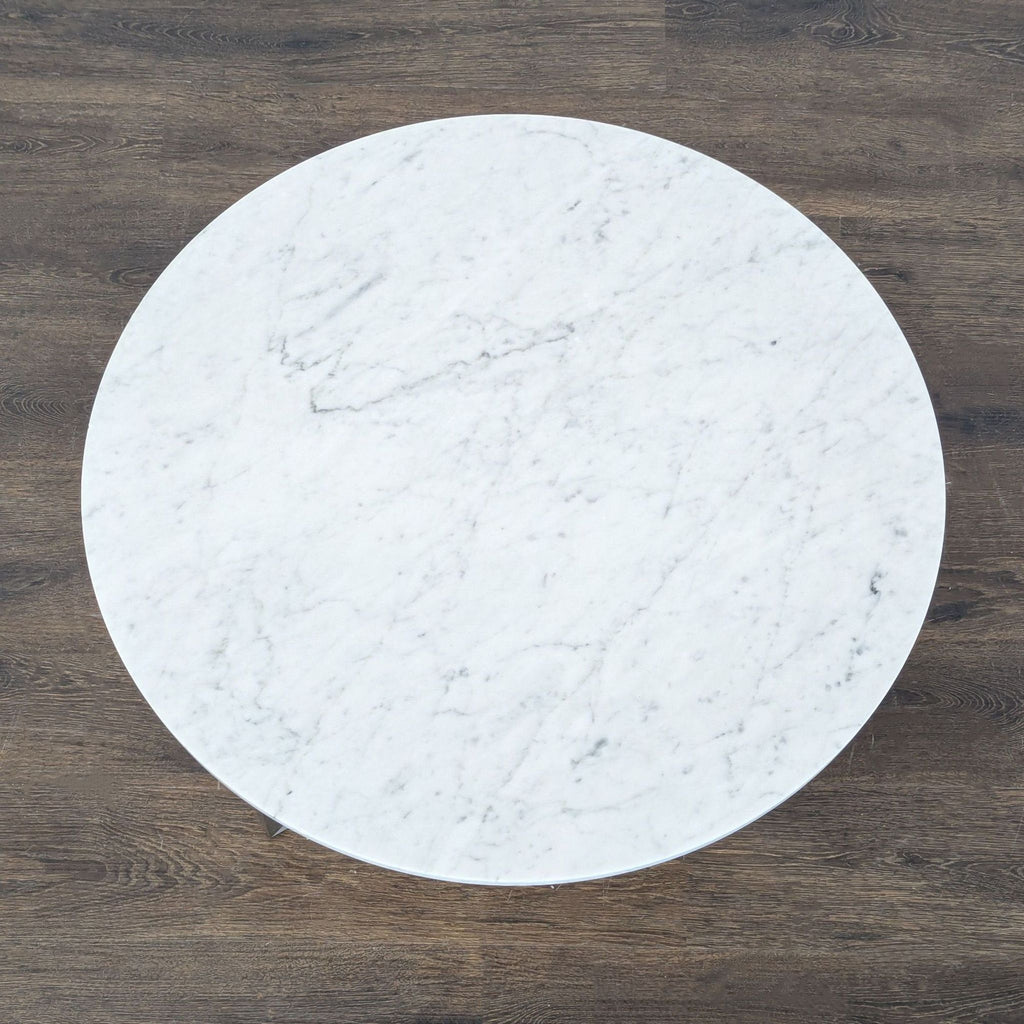 Marble Top End Table on Metal Base