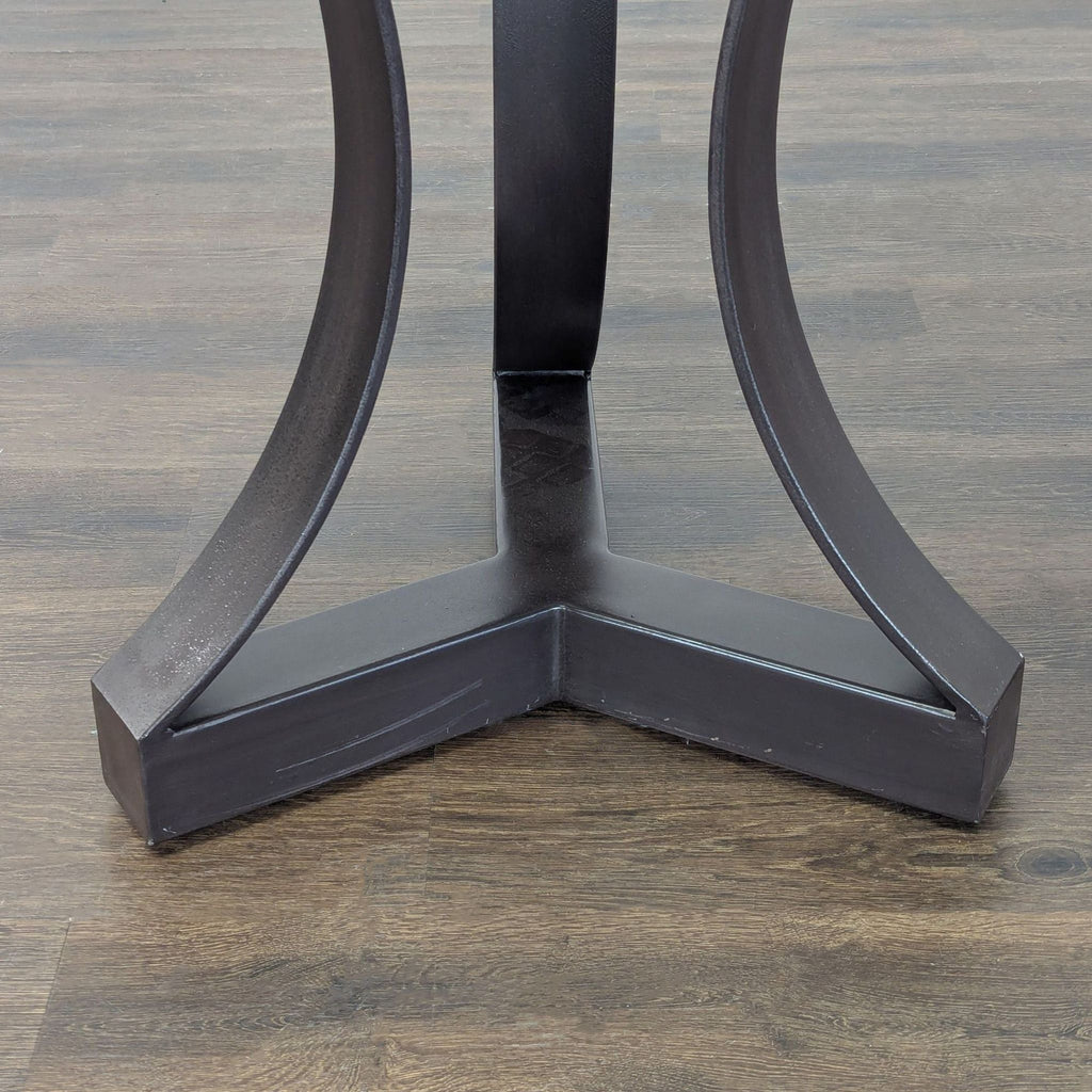 Kreiss Eros Round Glass Dining Set with 4 Wood Chairs