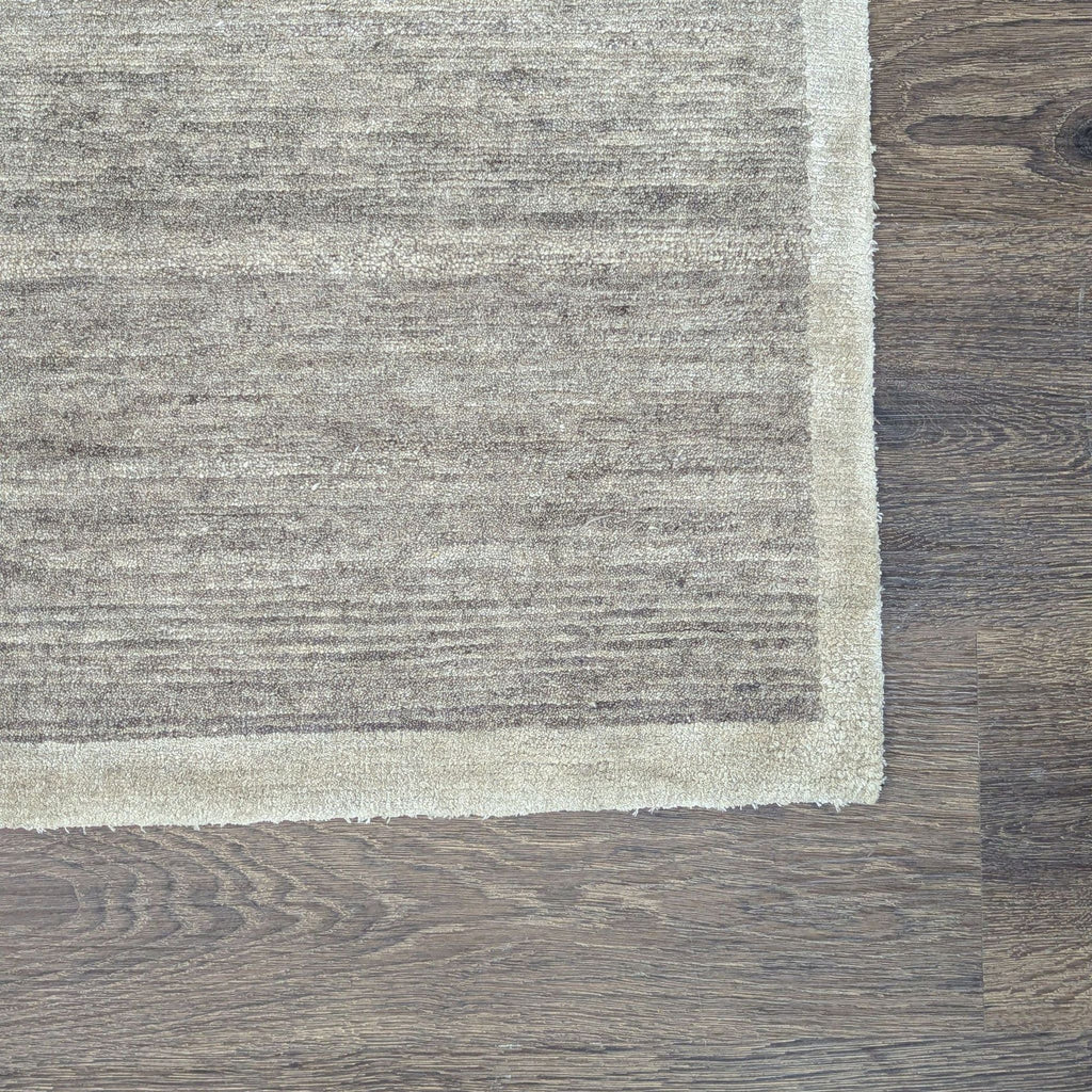 Erbil Tezcan Modern Shades of Silver Wool and Silk Area Rug
