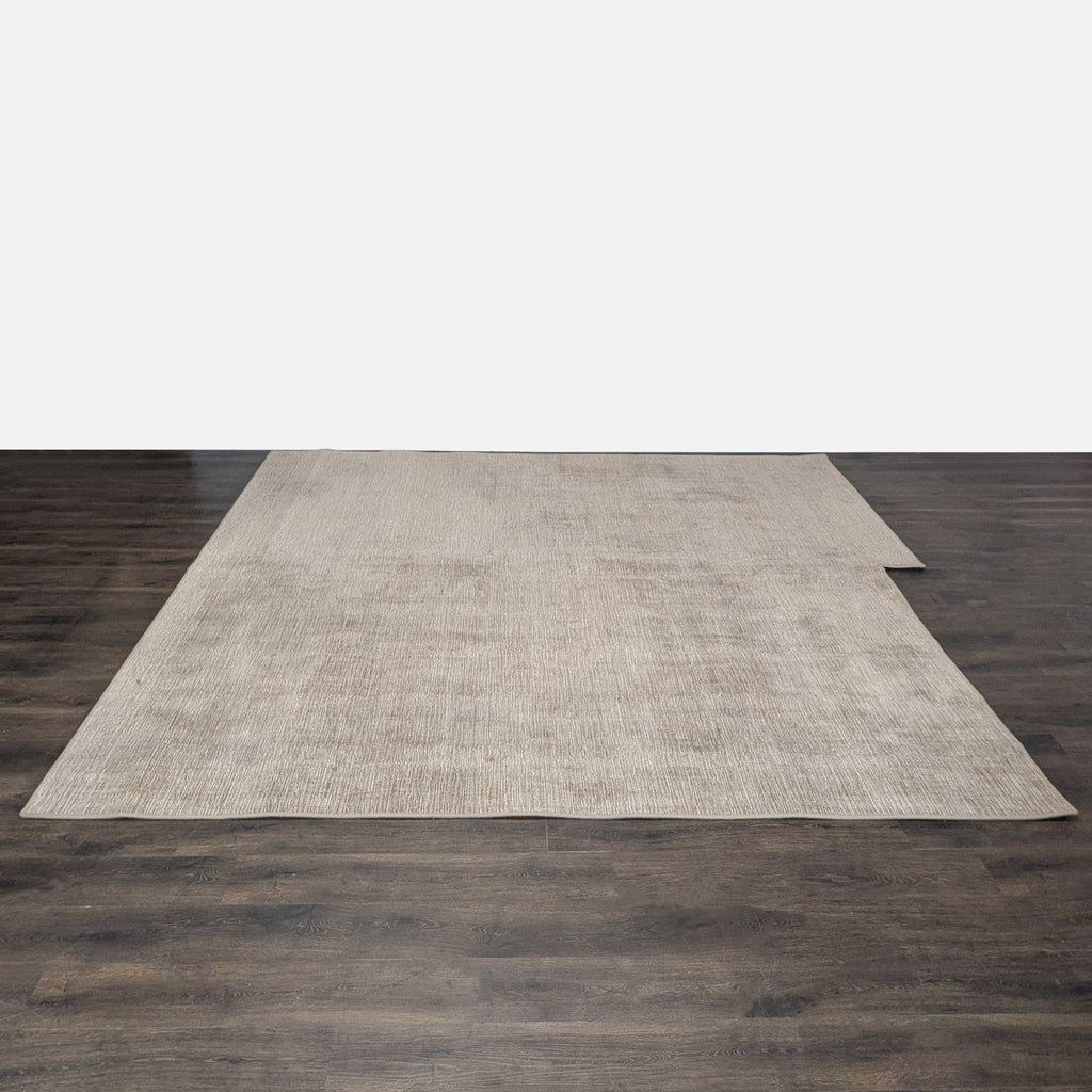 Large Beige Area Rug with Subtle Textured Pattern
