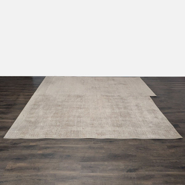 Large Beige Area Rug with Subtle Textured Pattern