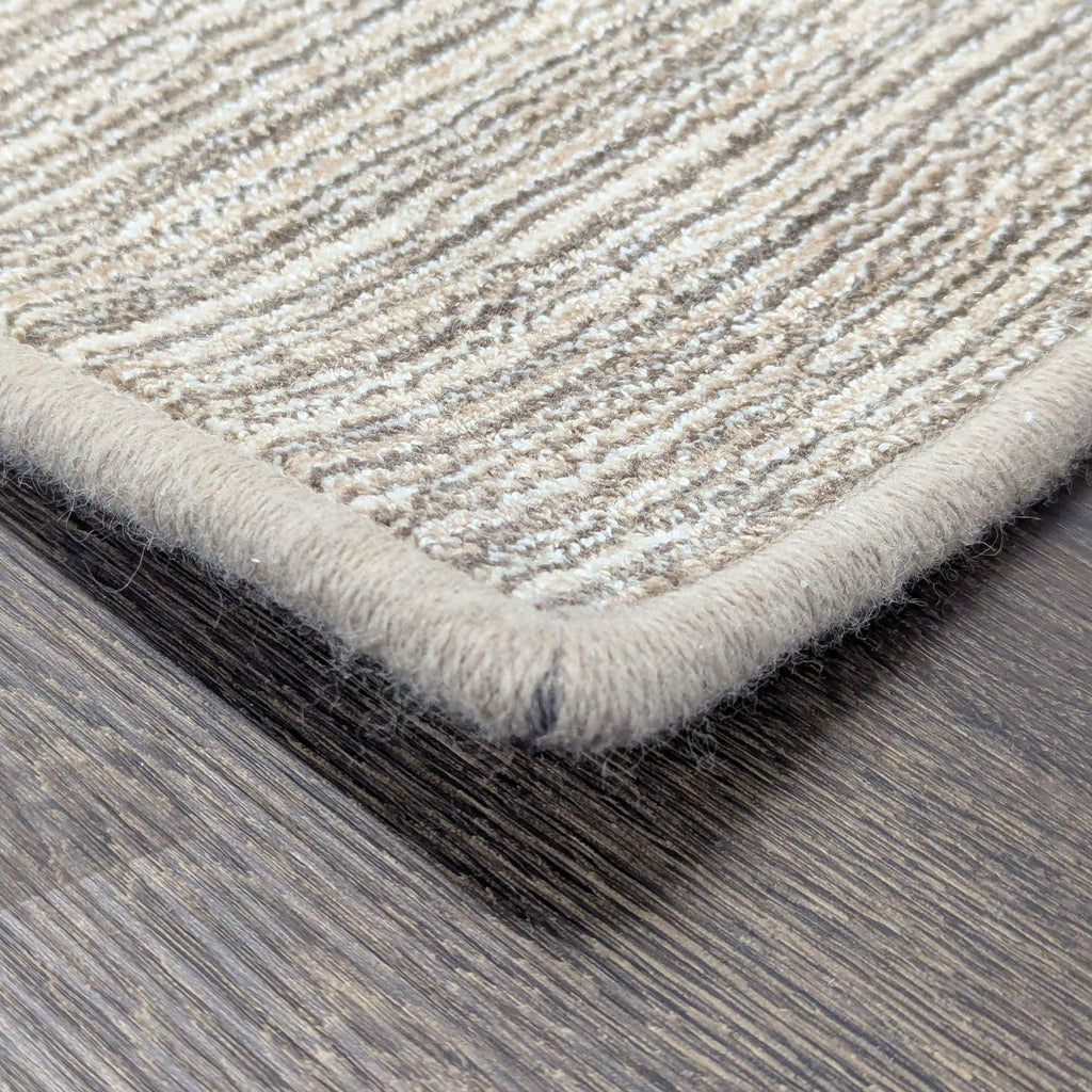 Large Beige Area Rug with Subtle Textured Pattern