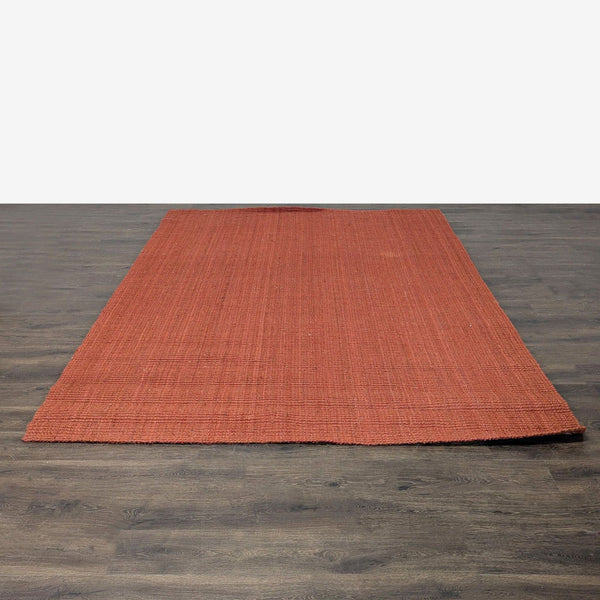 West Elm Handwoven Rust Jute Rug – 8x10 Ft