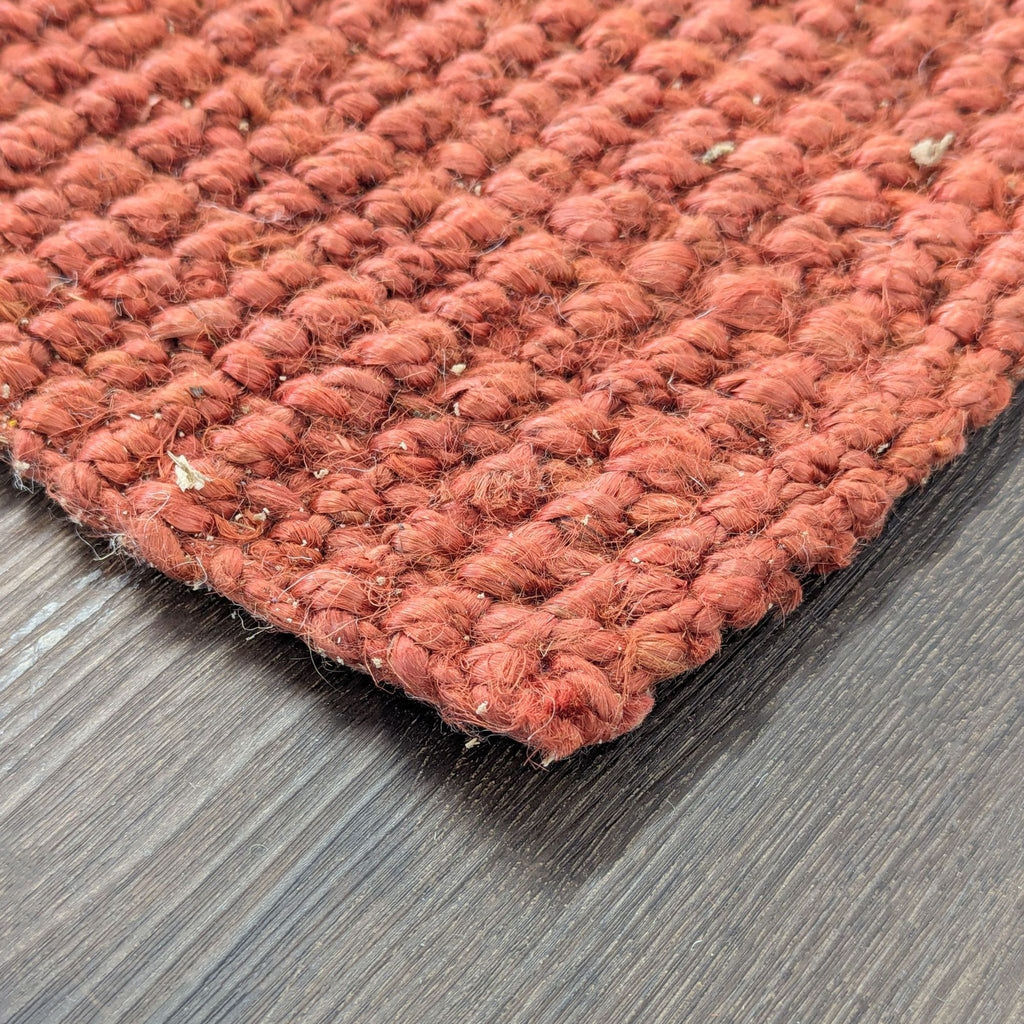 West Elm Handwoven Rust Jute Rug – 8x10 Ft