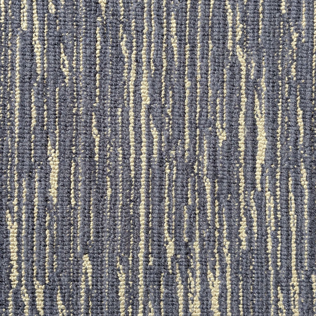 Modern Blue and Beige Area Rug - Textured Pattern, Large Size