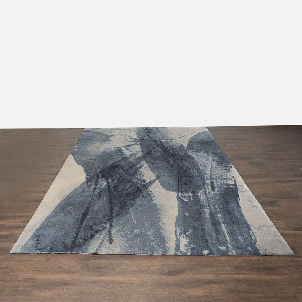 The Rug Company Lola 9x12 Modern Abstract Blue and Grey Area Rug