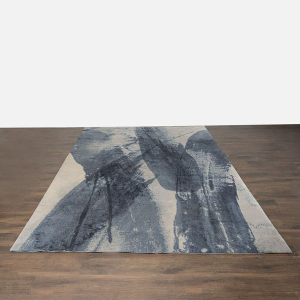 The Rug Company Lola 9x12 Modern Abstract Blue and Grey Area Rug