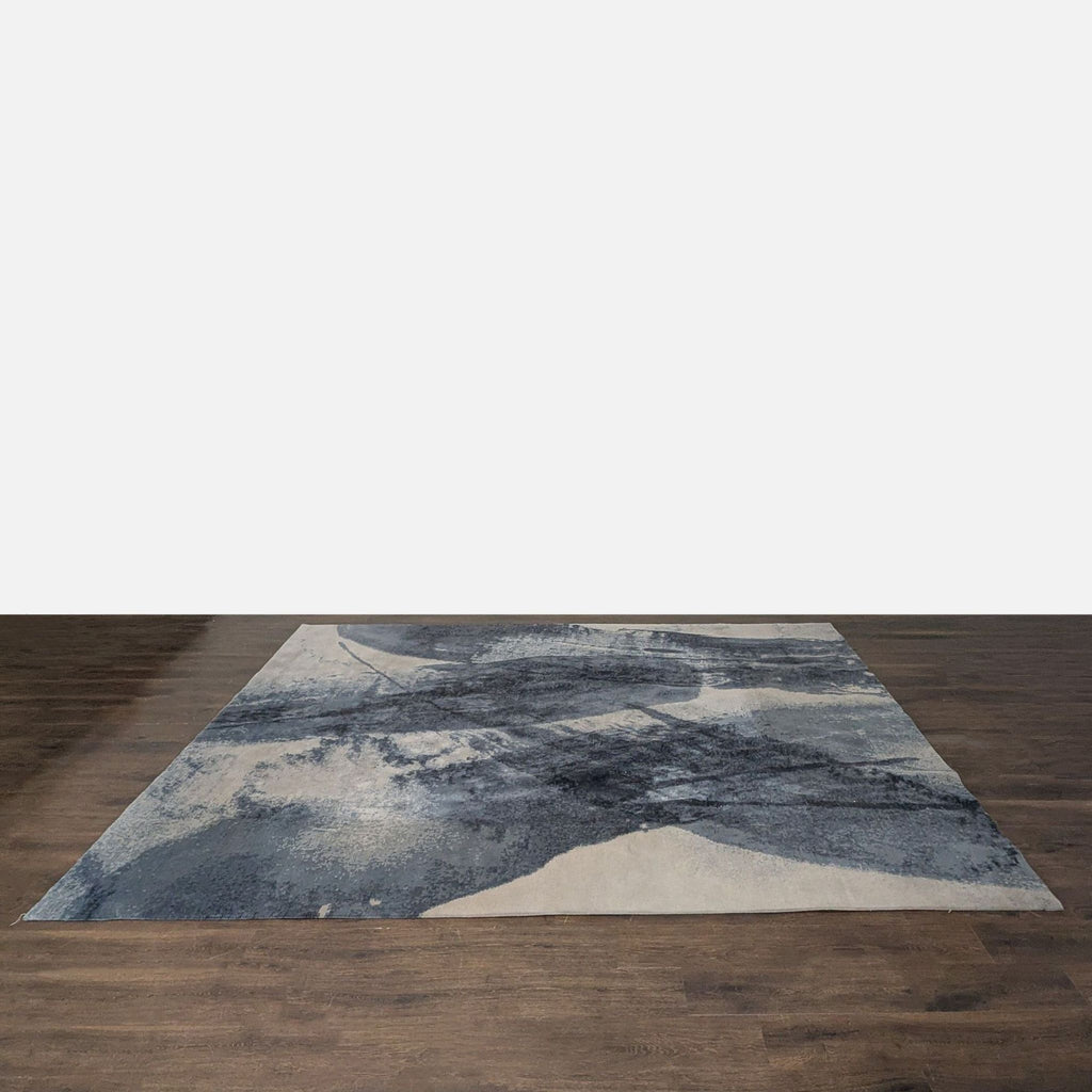 The Rug Company Lola 9x12 Modern Abstract Blue and Grey Area Rug
