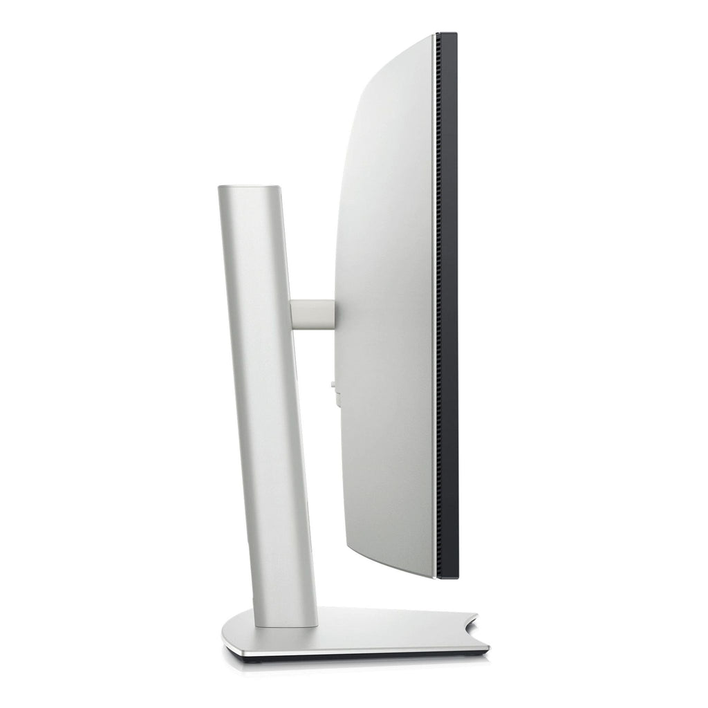 Wide Dell UltraWide Curved Monitor on a stand, perfect for multitasking with its expansive, immersive display.