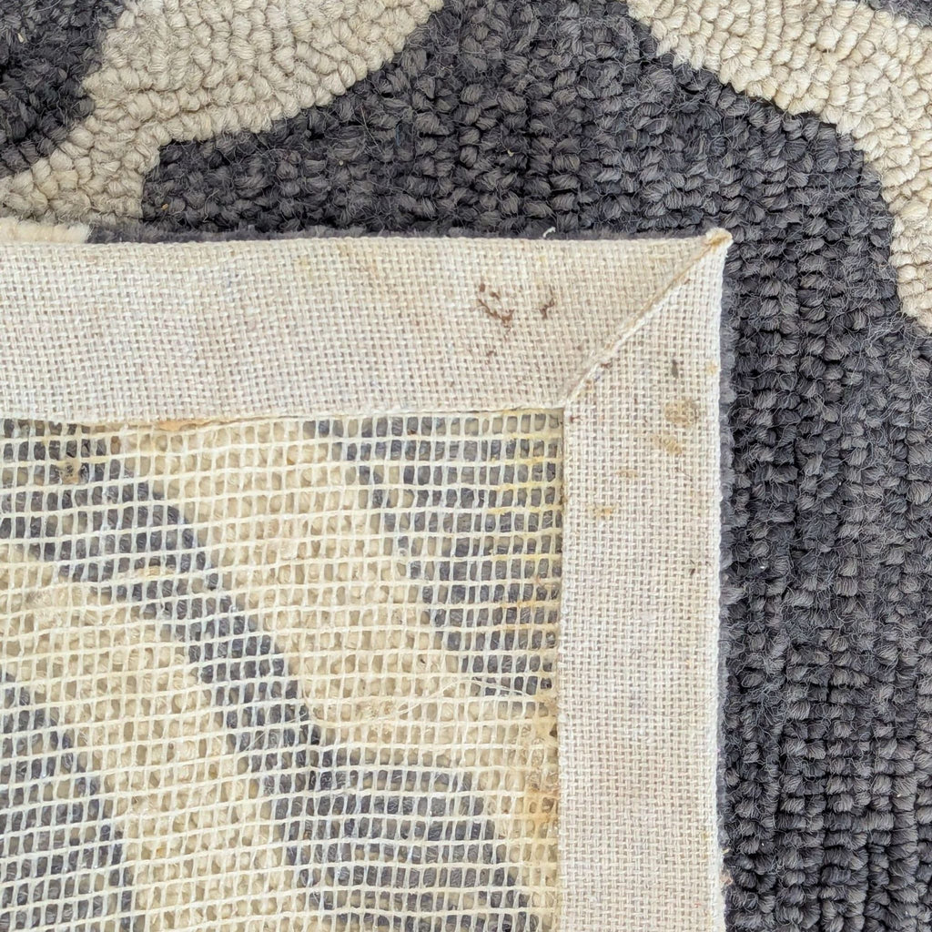 Tommy Bahama Gray and Cream Geometric Pattern Area Rug 9’7”x7’8”