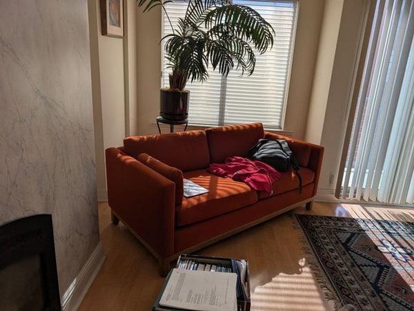 Certainly! As you did not provide the images or a full description, I’ll craft three general, distinct alt texts for a "Loveseat" item, each under 100 characters: