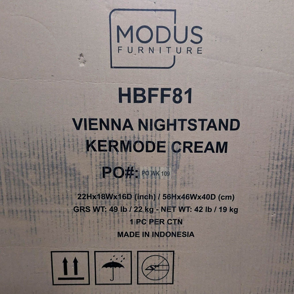 Modus Furniture Vienna Nightstand (New-in box)