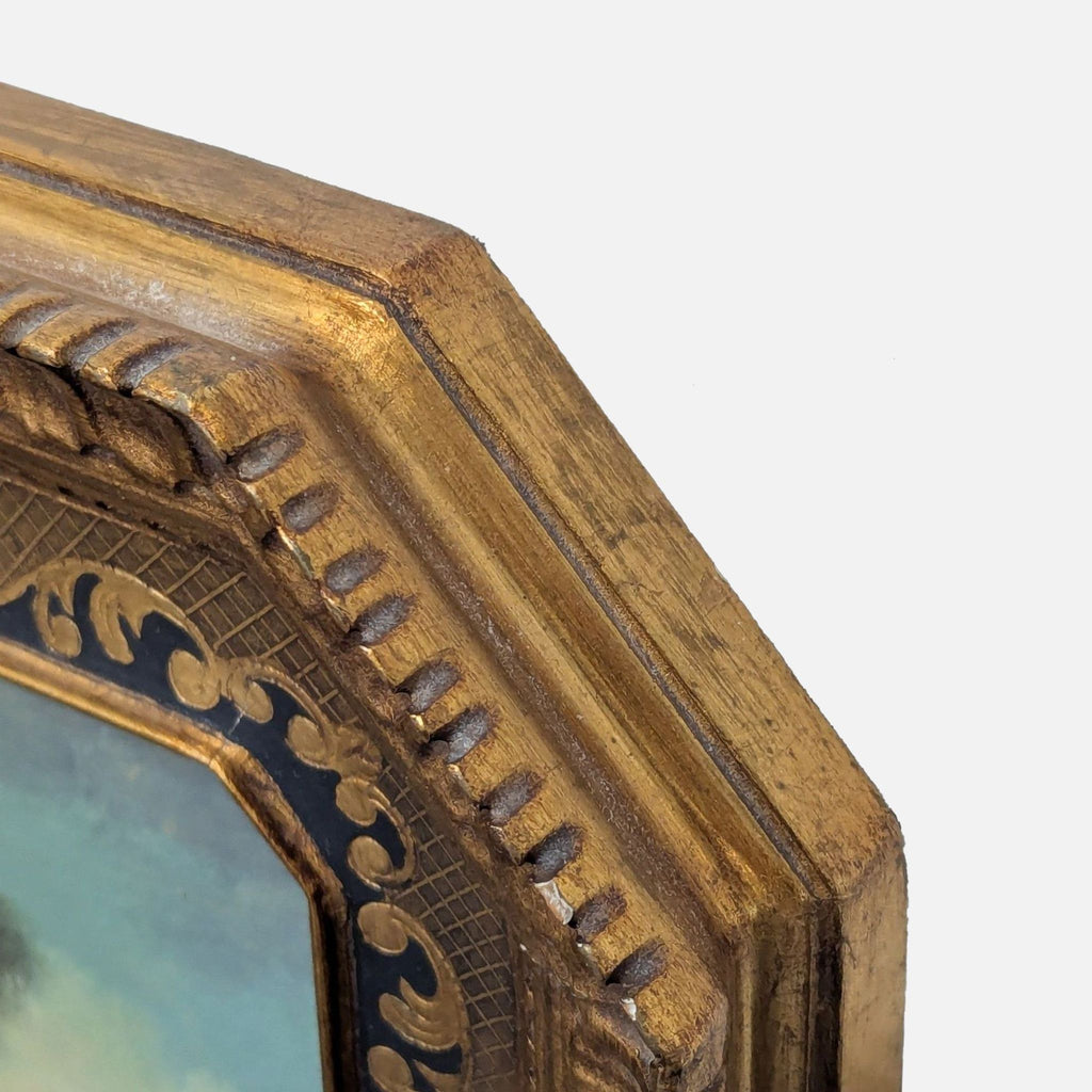 Pair of 19th-century Italianate Pastoral Landscape Paintings with Ornate Gold Frames