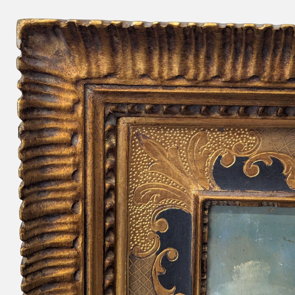 Pair of 19th-century Italianate Pastoral Landscape Paintings with Ornate Gold Frames