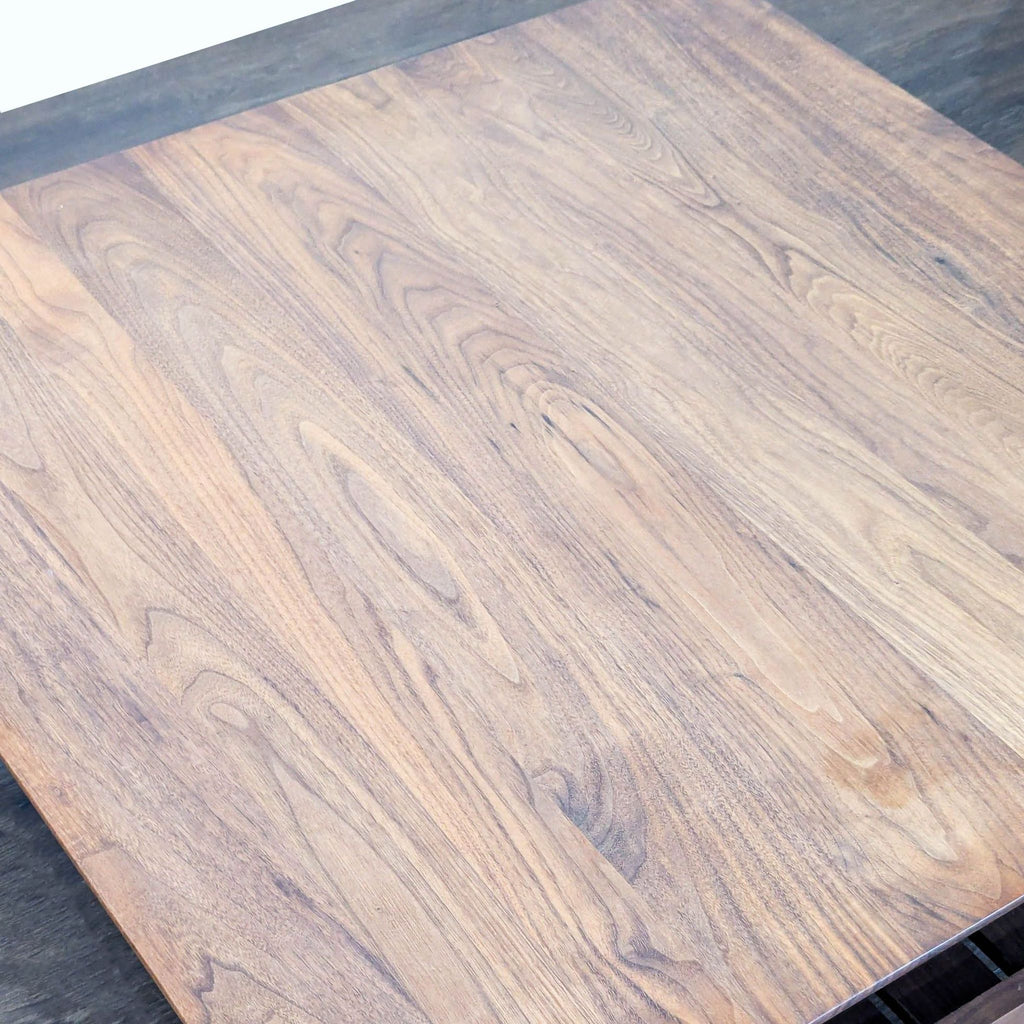 Wood Coffee Table with Slatted Shelf