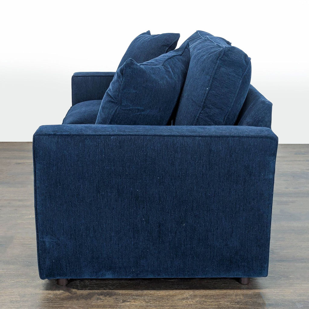 Room and Board York Navy Blue Loveseat - Modern and Comfortable
