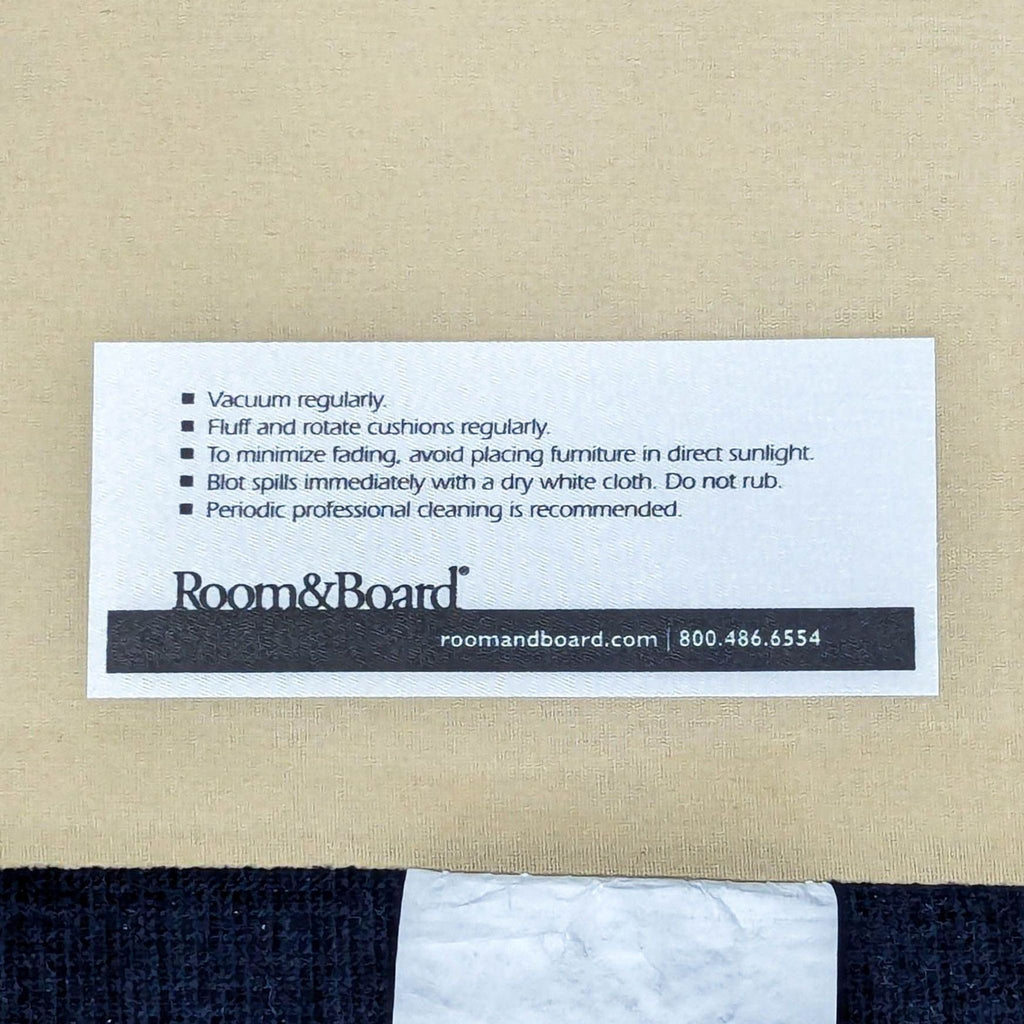 Room and Board York Navy Blue Loveseat - Modern and Comfortable