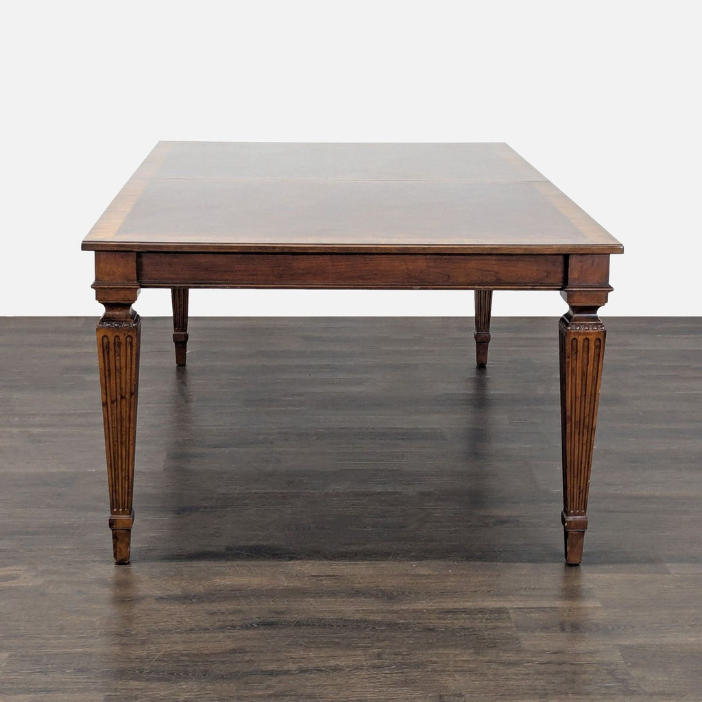Ethan Allen Goodwin 7-Piece Wood Dining Set with Upholstered Chairs