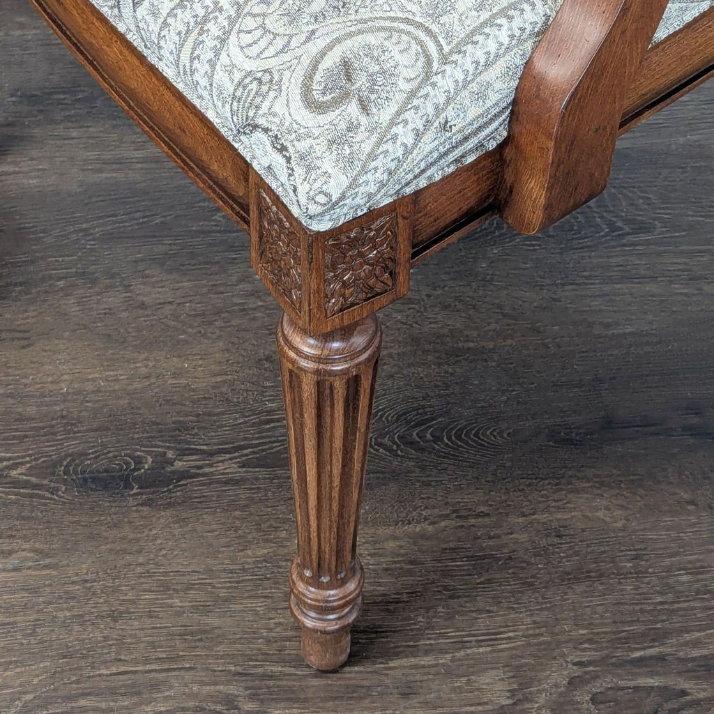 Ethan Allen Goodwin 7-Piece Wood Dining Set with Upholstered Chairs