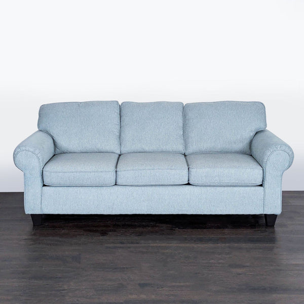 Certainly! Since you haven't provided the images or a full description for the item, I'll create three general, distinct alt text options based on the details you've shared: a 3-seat item from Minhas Furniture House.