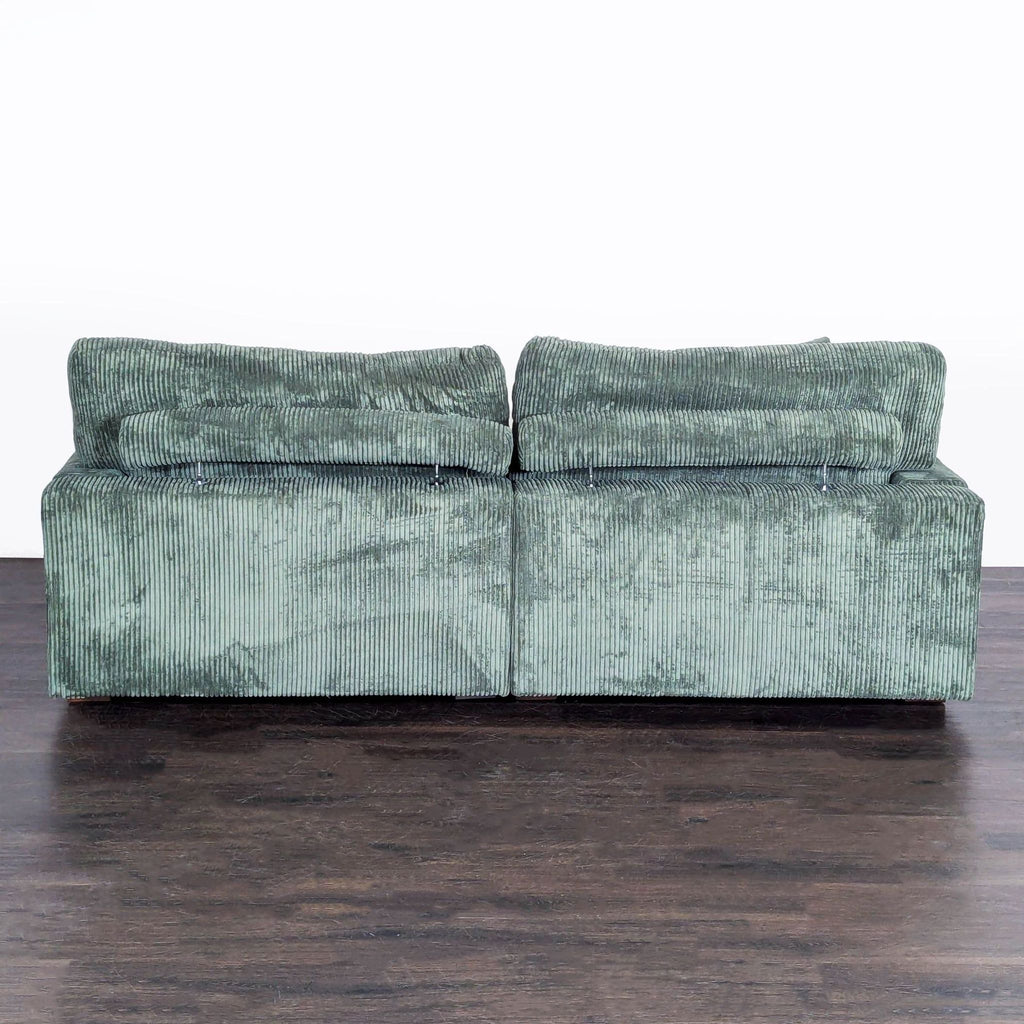 82 in. W Square Arm 2-Piece Faux Rabbit Fur Polyester L-Shaped Modern Sectional Sofa in Green with 4-Pillows

https://www.homedepot.com/p/Uixe-82-in-W-Square-Arm-2-Piece-Faux-Rabbit-Fur-Polyester-L-Shaped-Modern-Sectional-Sofa-in-Green-with-4-Pillows