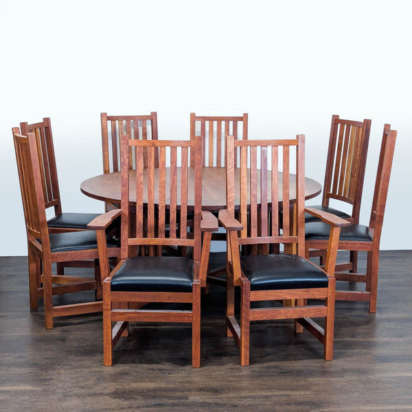 Certainly! However, since I can’t actually see the images, I’ll base the alt text on your category (“Dining Set”) and brand (“Thos Moser”). Here are three distinct alt texts, each under 100 characters: