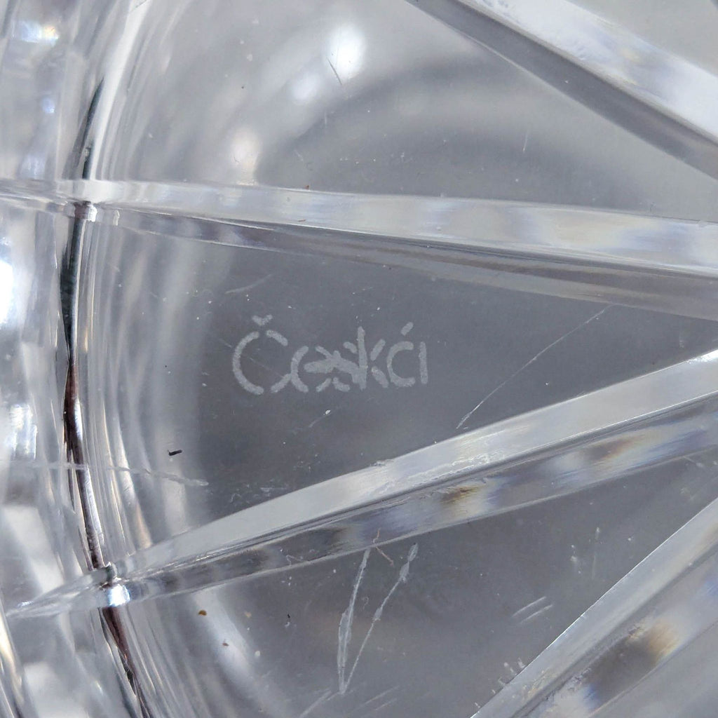 Ceska Canterbury Cut Crystal Lidded Biscuit Jar