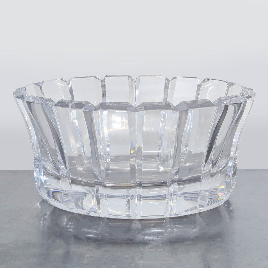 Vintage Orrefors Swedish Faceted Crystal Bowl