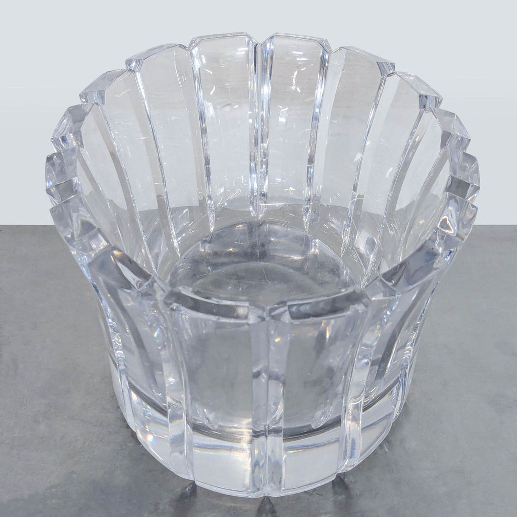 Vintage Orrefors Swedish Faceted Crystal Bowl