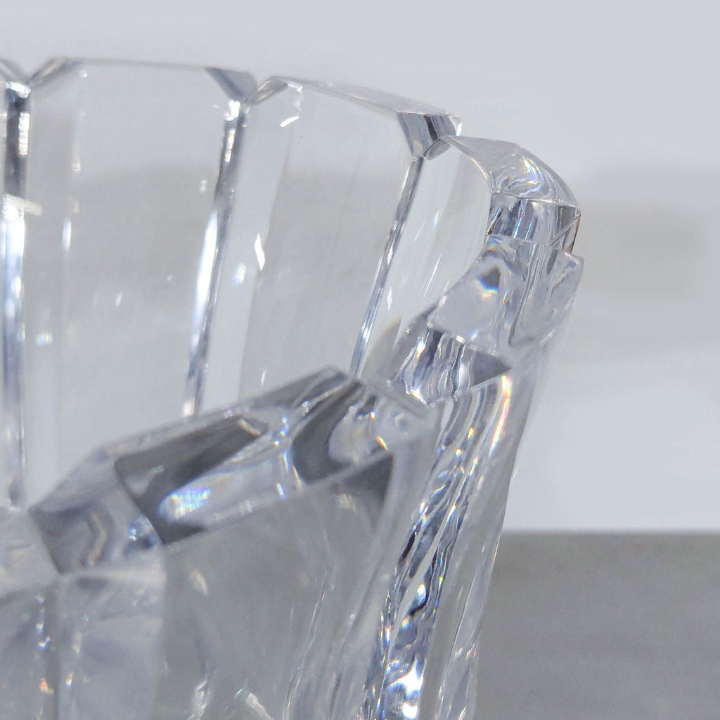 Vintage Orrefors Swedish Faceted Crystal Bowl