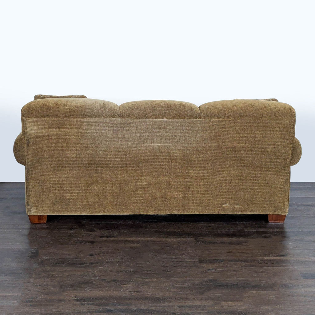 La-Z-Boy Brown Sleeper Sofa with Pull-Out Mattress and Accent Pillows