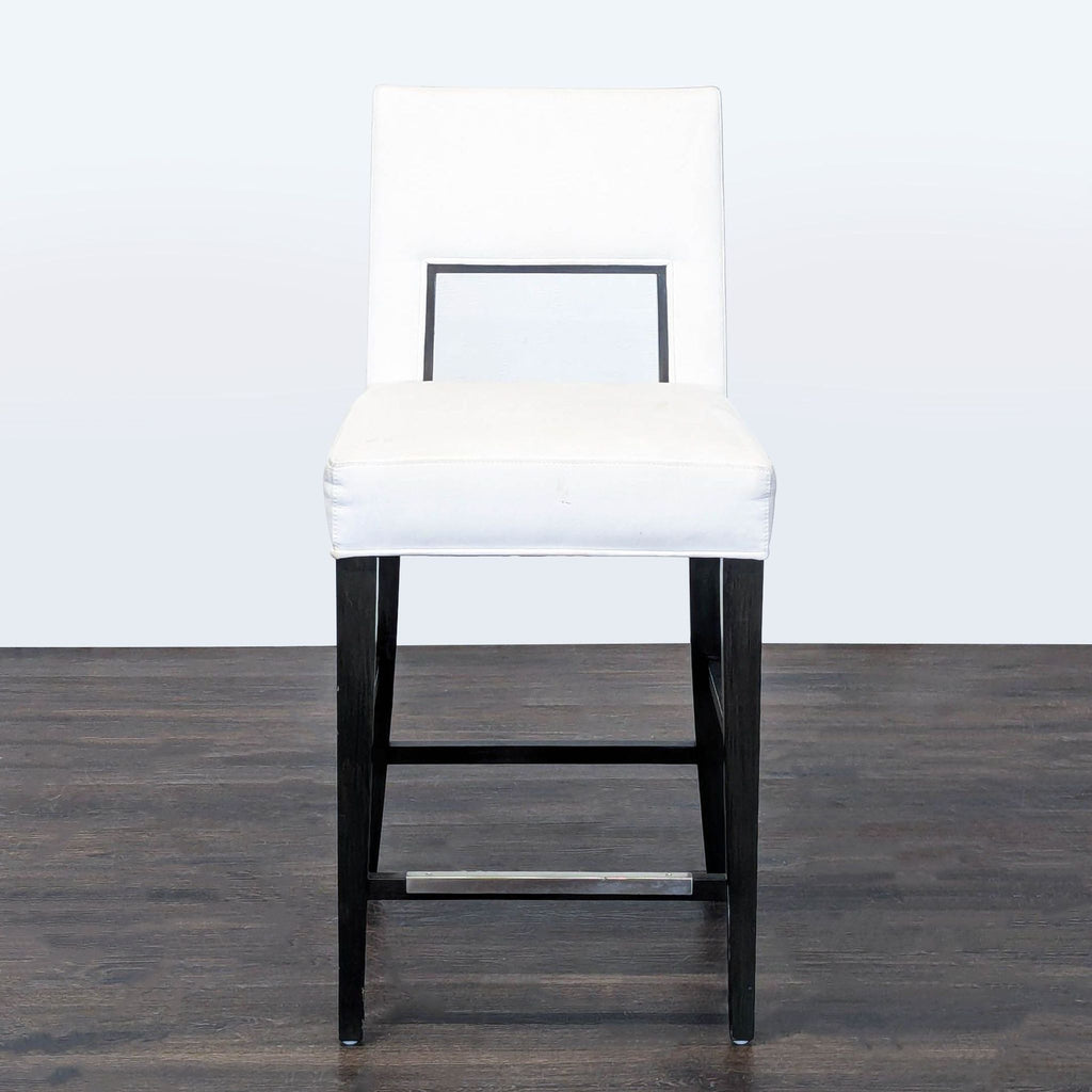 Certainly! Since you mentioned "these images" but didn't attach or describe any specific images, I'll generate three summarized alt texts for a generic item in the "Stools, Ottomans & Benches" category, branded by Rene Cazares. Please adjust if you provide more details: