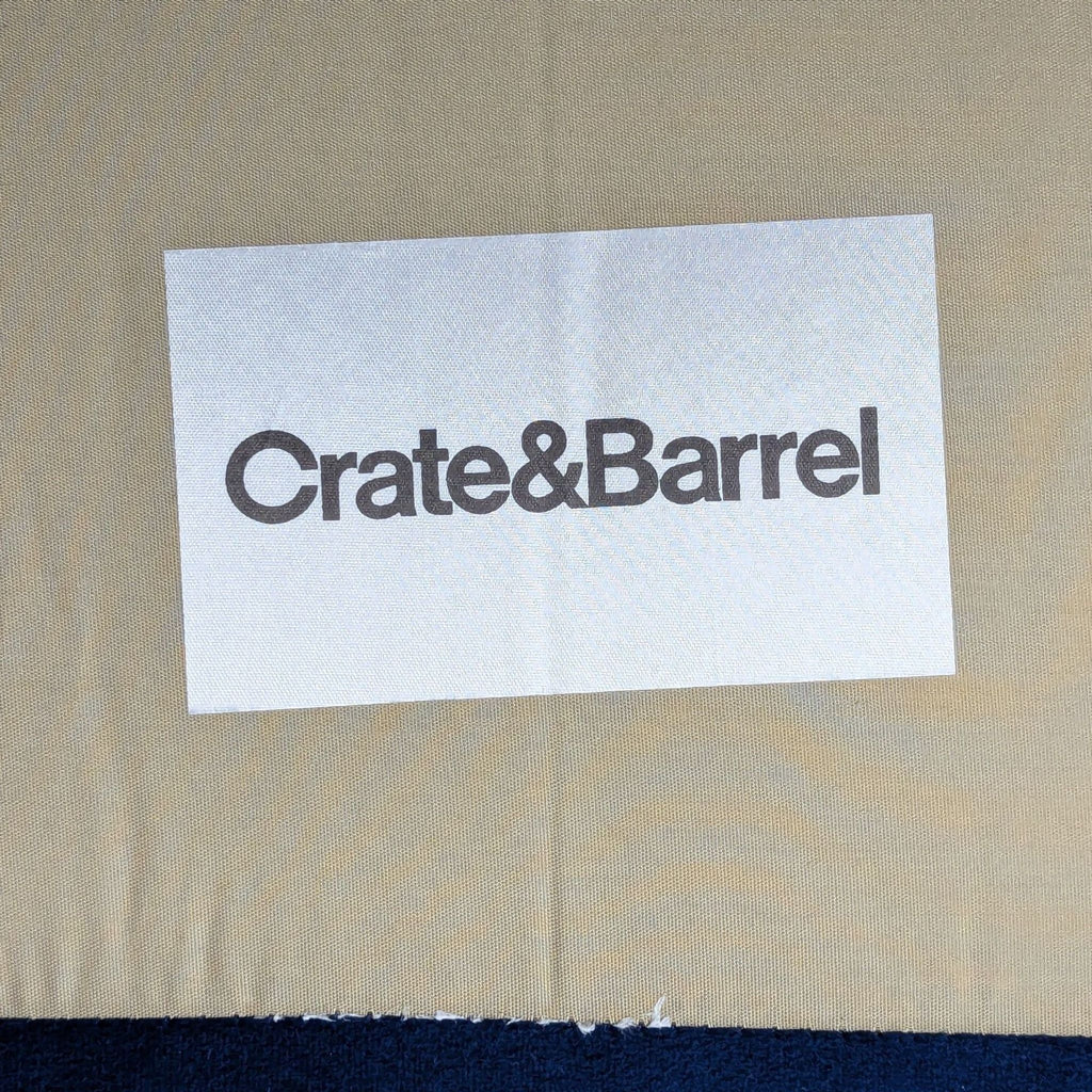 Crate & Barrel Blue Velvet Lounge Swivel Chair