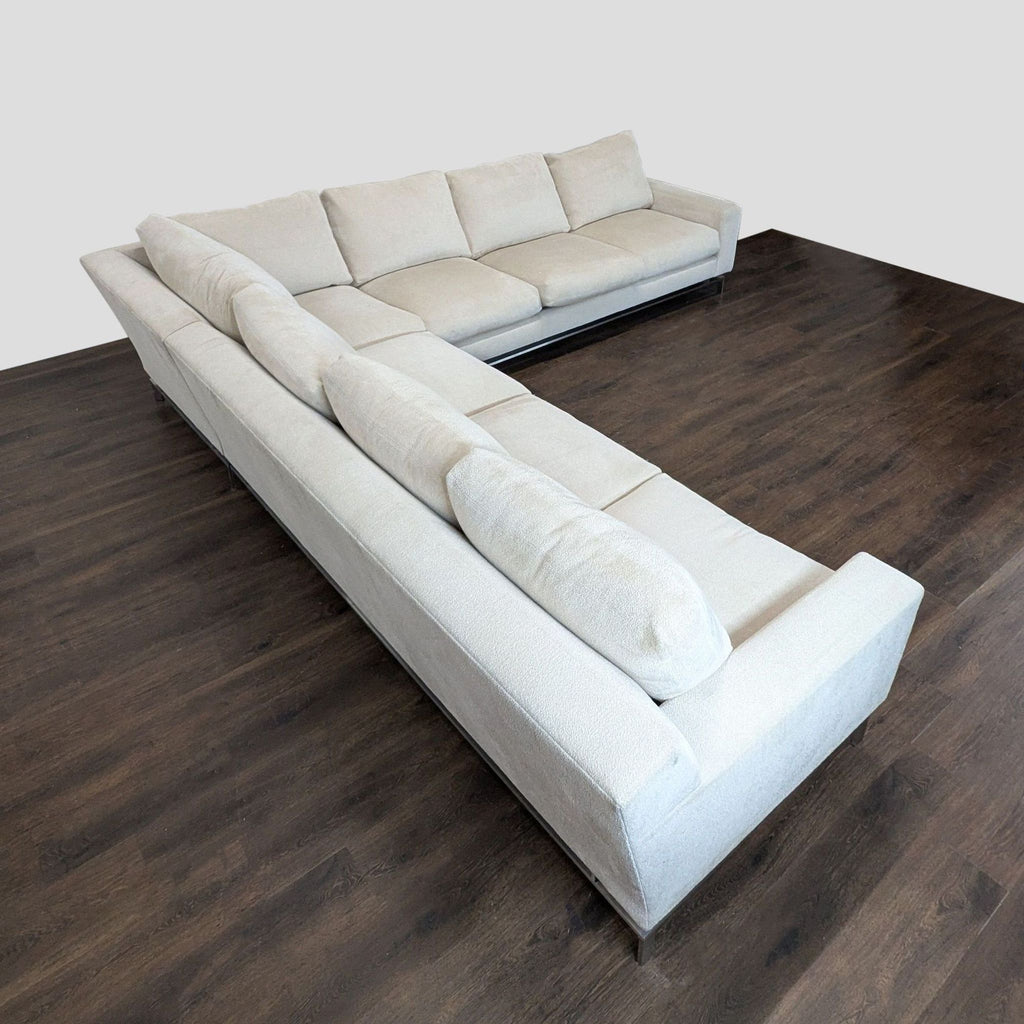 A. Rudin Modern Light Beige Sectional Sofa – Spacious L-Shaped Comfort