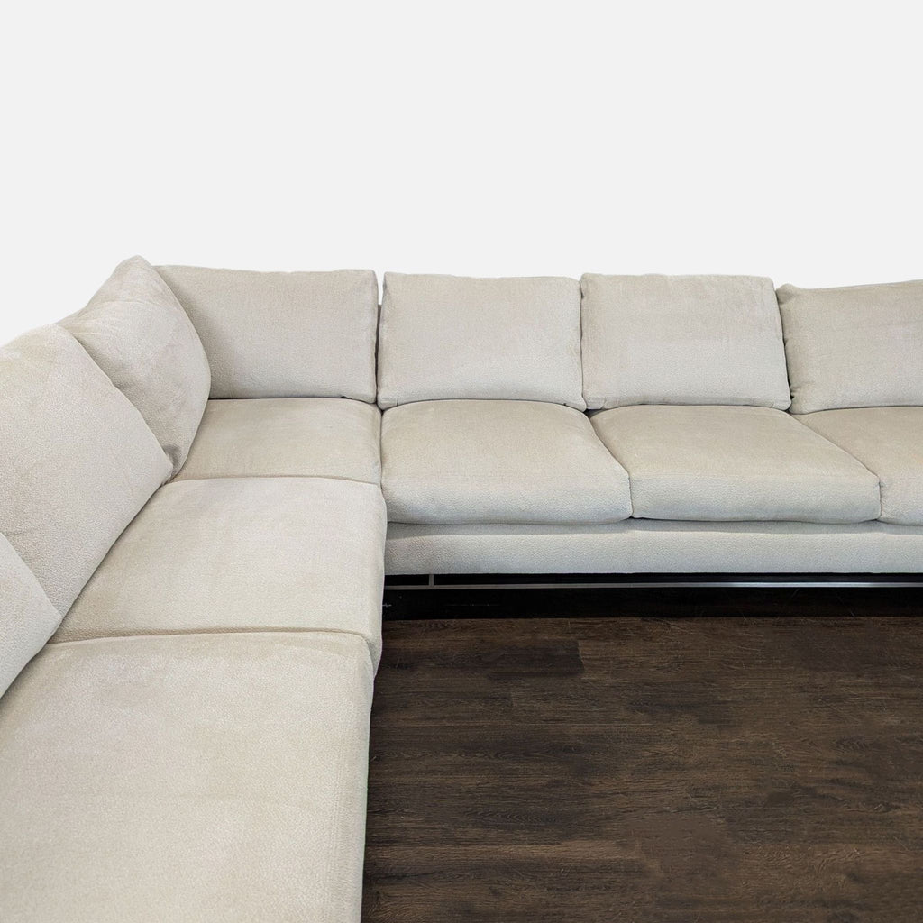 A. Rudin Modern Light Beige Sectional Sofa – Spacious L-Shaped Comfort