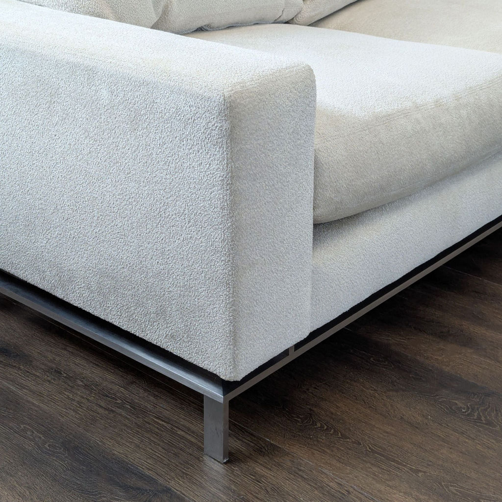 A. Rudin Modern Light Beige Sectional Sofa – Spacious L-Shaped Comfort