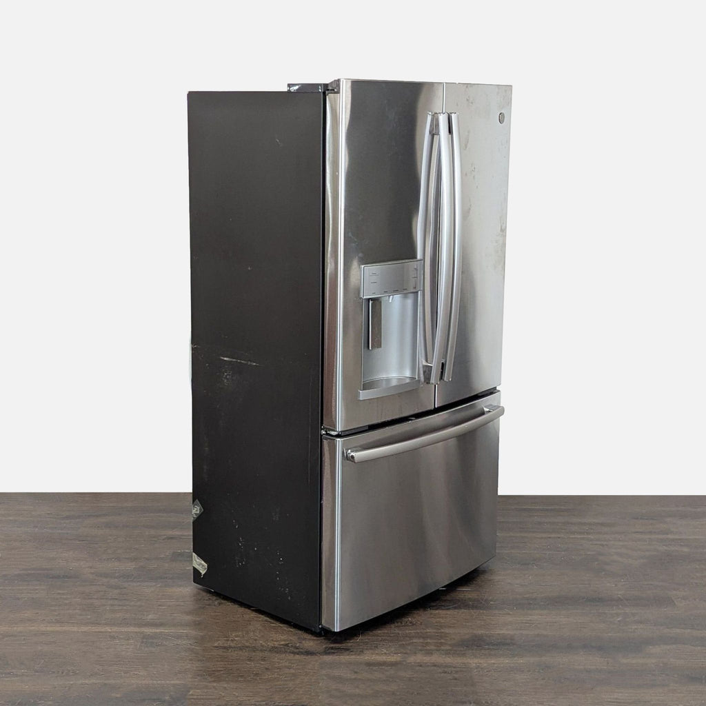 GE Stainless Steel French Door Refrigerator with Bottom Freezer and Water Dispenser