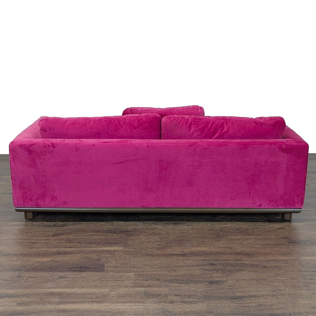Joybird Furniture Miller Modern Pink Velvet Sleeper Sofa with Pull-Out Bed