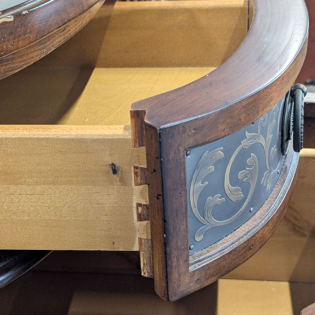 Sideboard with Decorative Veneers and Metal Embellishments