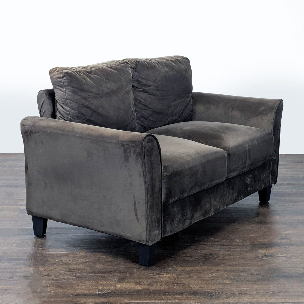 Modern loveseat from Lifestyle Solutions featuring plush fabric and minimalist design.