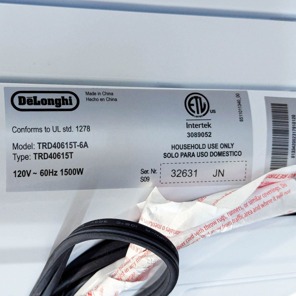 DeLonghi Oil-Filled Radiator Heater with Adjustable Thermostat