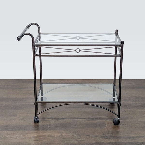 Metal and Glass Bar Cart