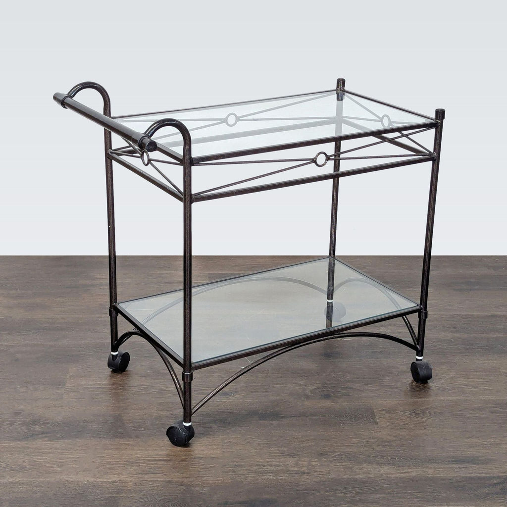 Metal and Glass Bar Cart