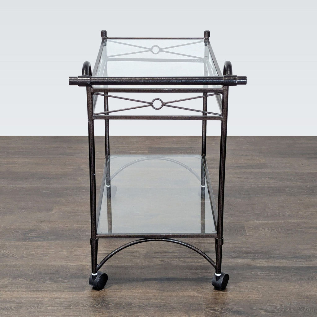 Metal and Glass Bar Cart