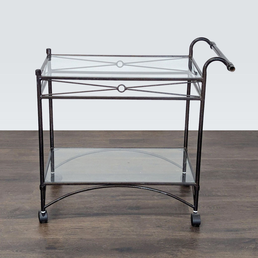 Metal and Glass Bar Cart