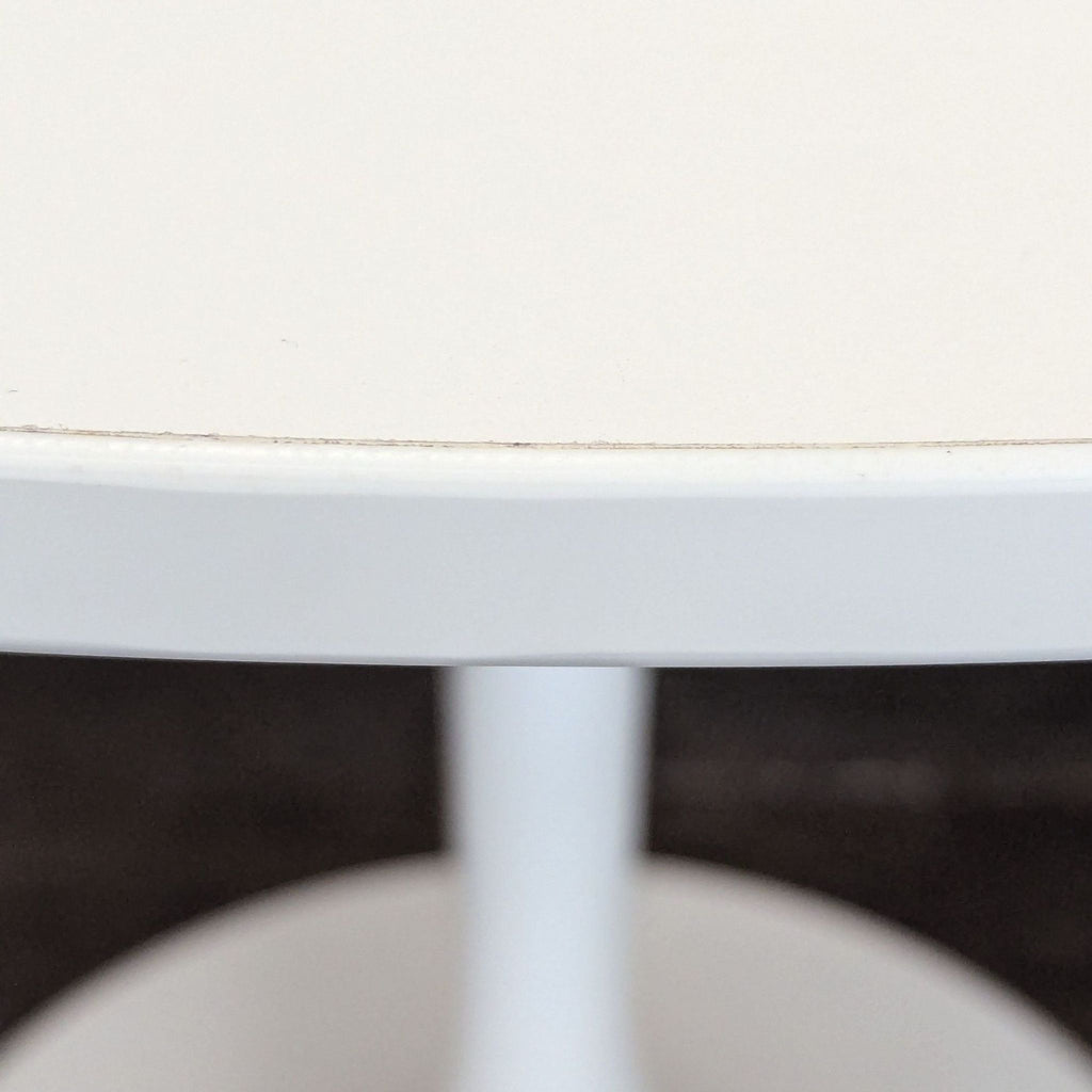 IKEA DOCKSTA Round Pedestal Dining Table with 4 Wishbone-Style Woven Chairs