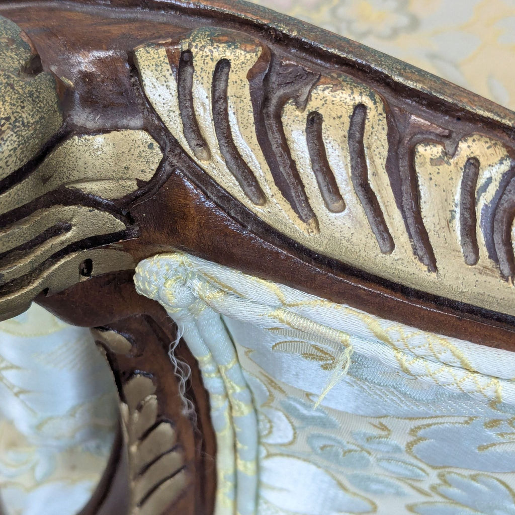 Hausske-Harlen 1981 Rococo Revival Carved Wood & Gilt Triple-Back Loveseat